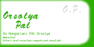 orsolya pal business card