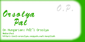 orsolya pal business card